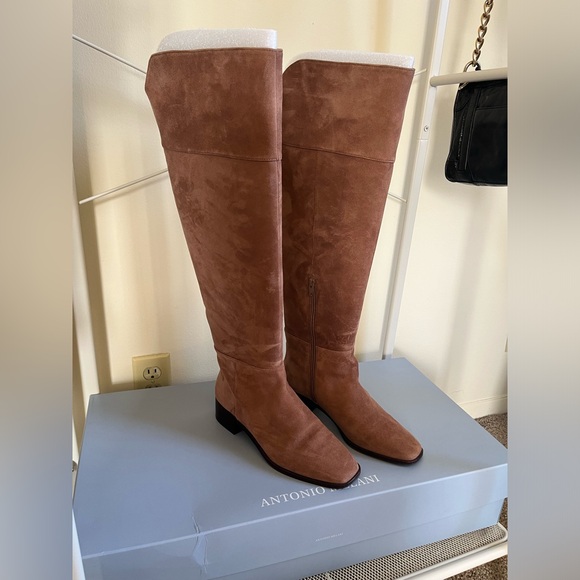 Knee High Suede boots style Rilee color soft crepe size 8.5 Antonio Melani - Picture 1 of 5